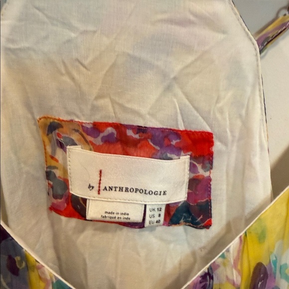 Anthropologie Multicolor Floral Halter Maxi Dress with Waist Sash - Picture 7 of 13